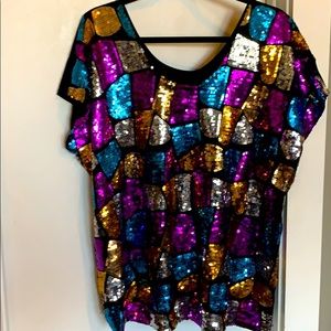 Multi-Color Sequins Top